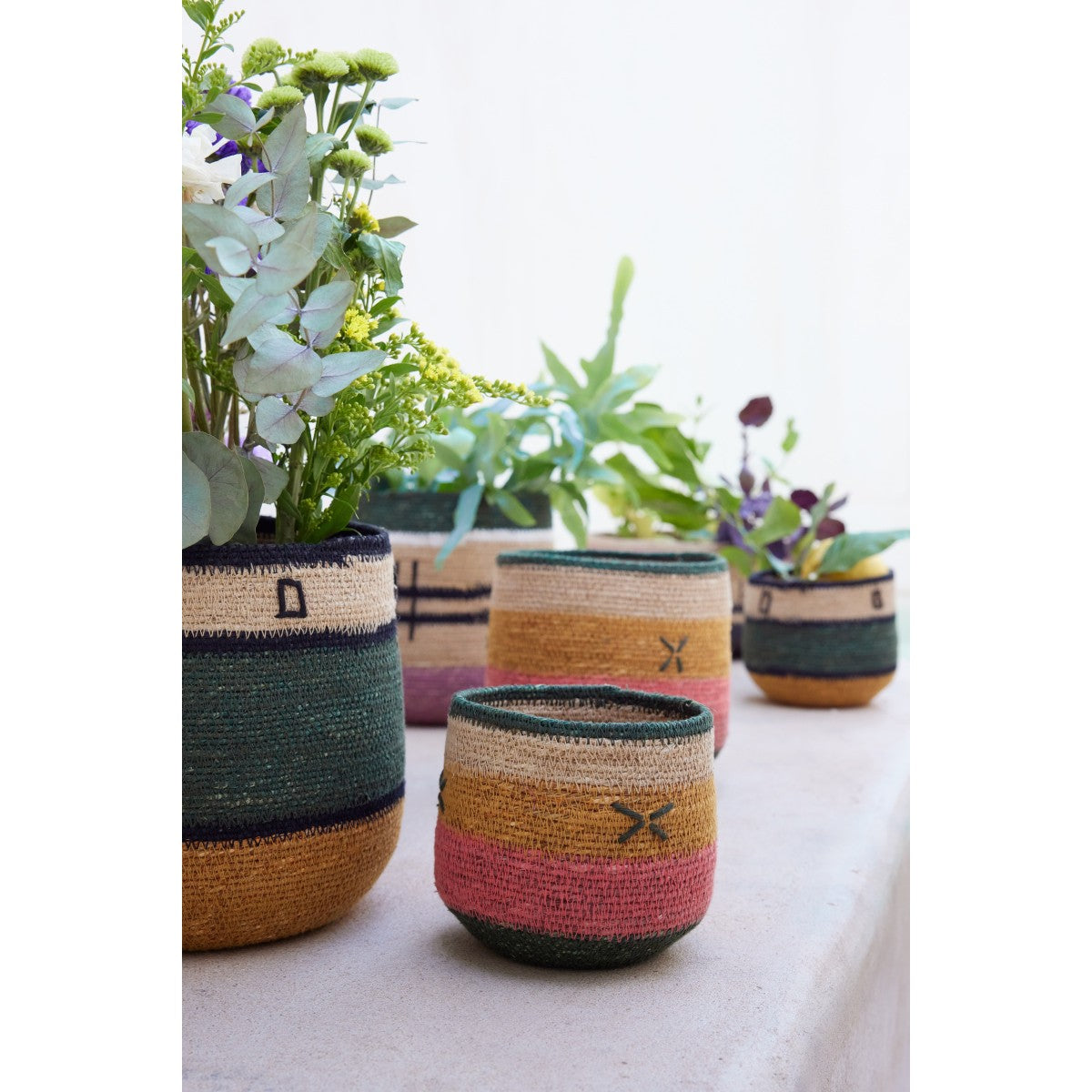 Panier / cache pot L corail