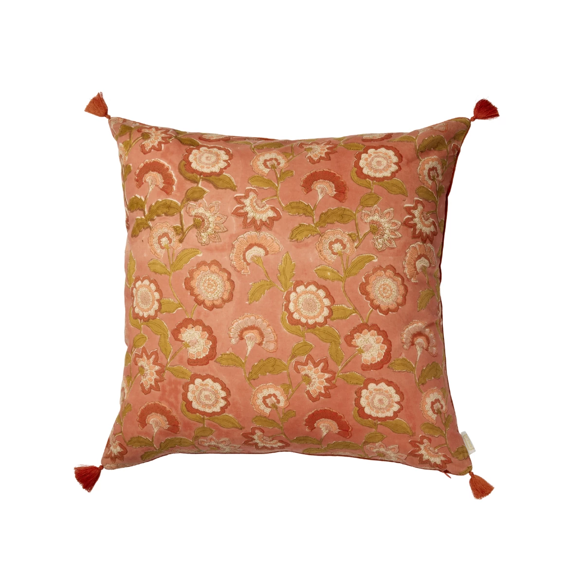 Coussin fleuri terra