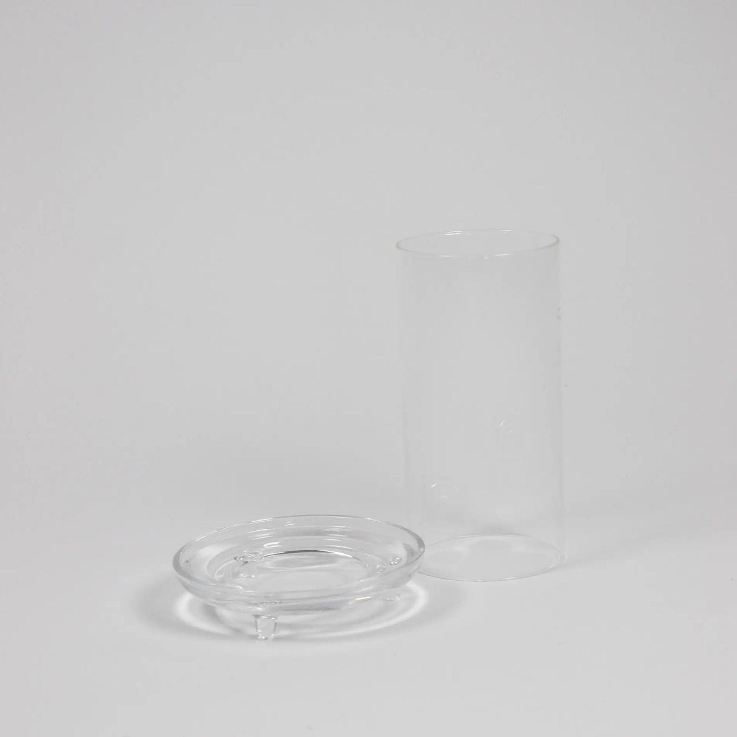 Bougeoir cylindre en verre