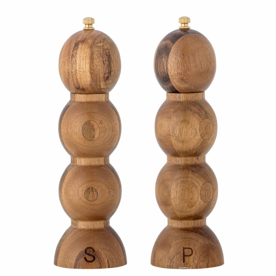 Lot de 2 moulins à poivre & sel en bois