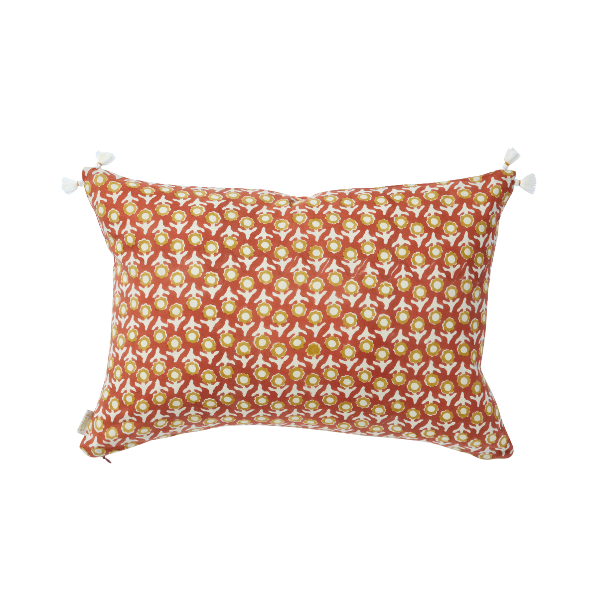 Coussin à motifs rouille