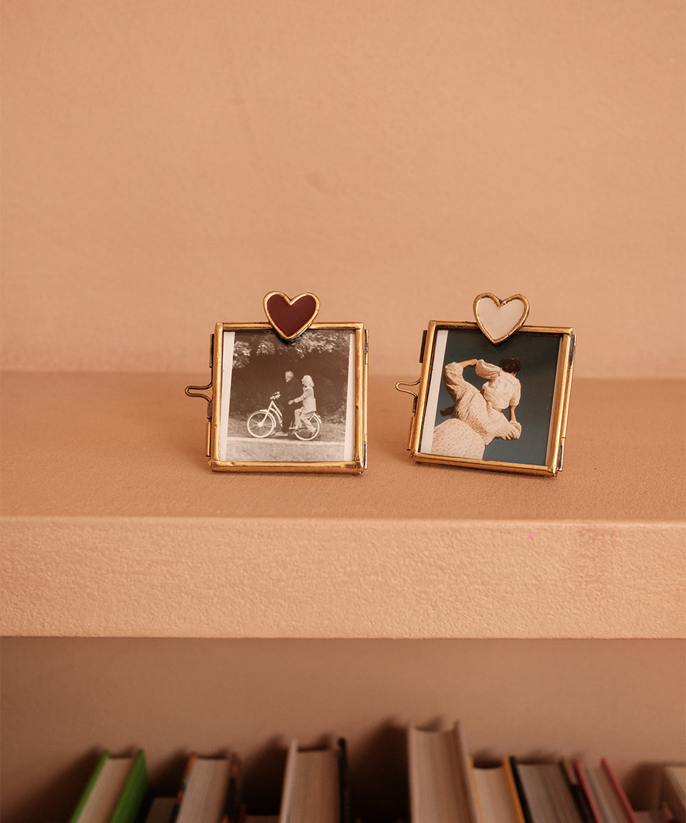 Cadre coeur blanc