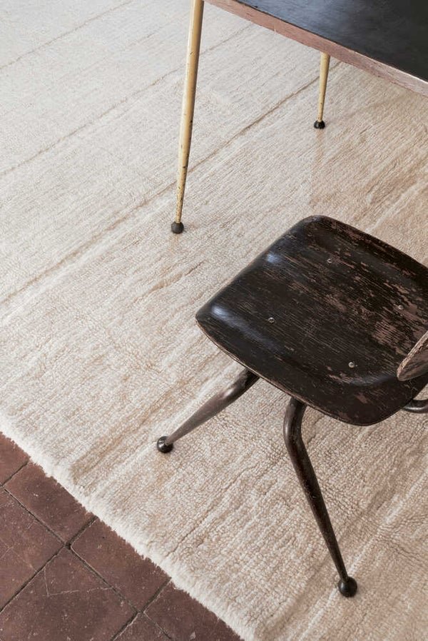 Tapis blanc 100% laine - plusieurs tailles