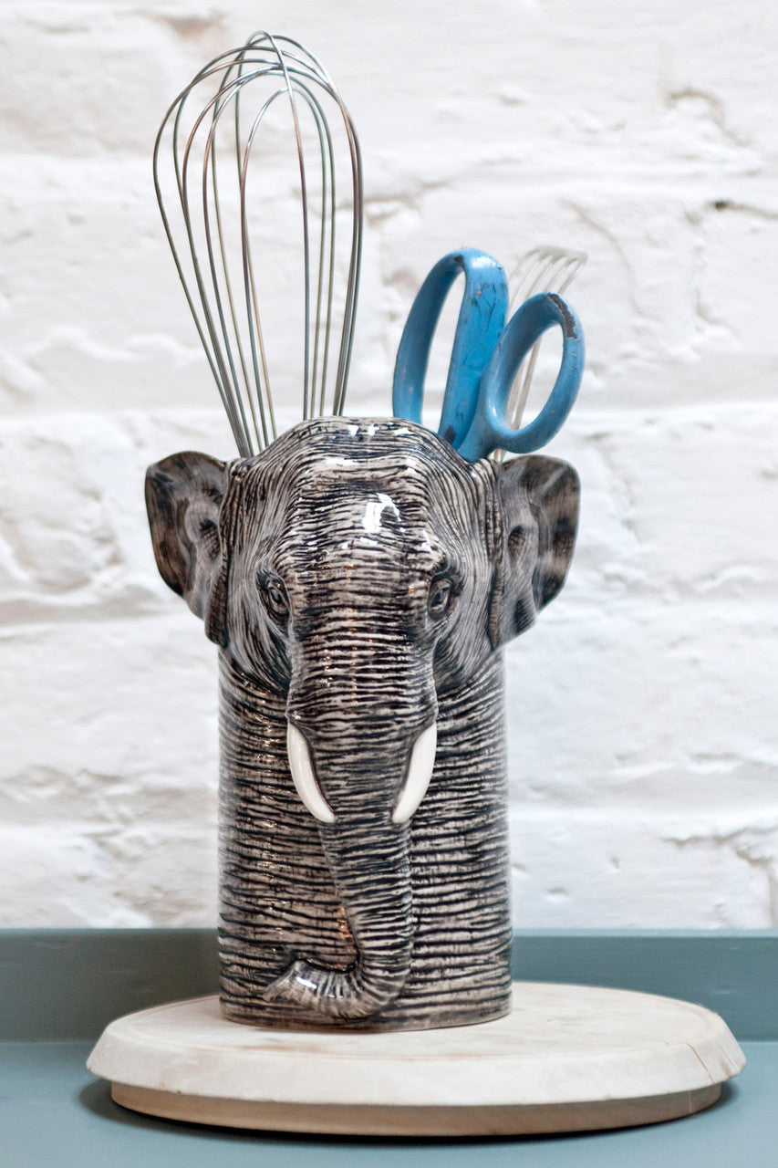 Pot à ustensiles éléphant