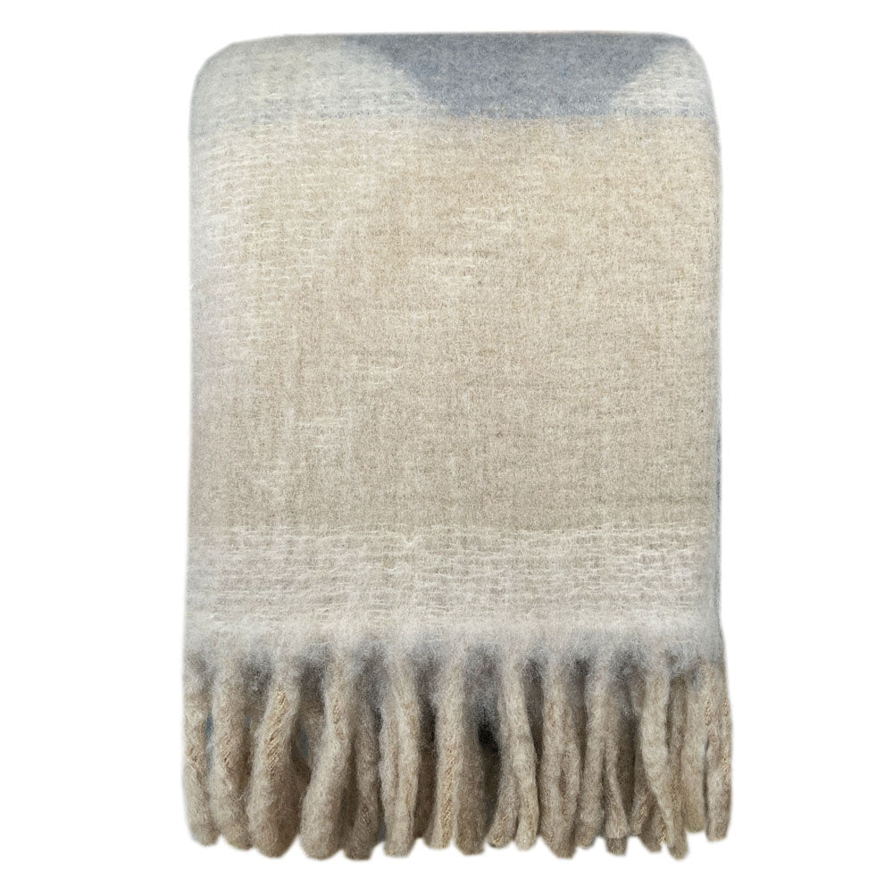 Plaid dégradé gris beige