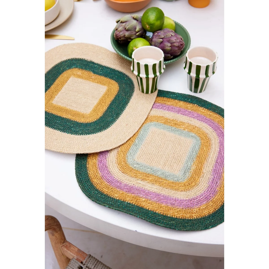 Set de Table vert / mauve