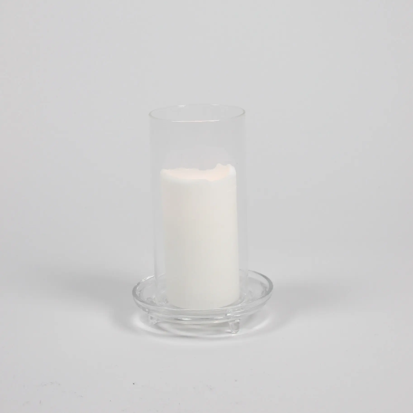 Bougeoir cylindre en verre