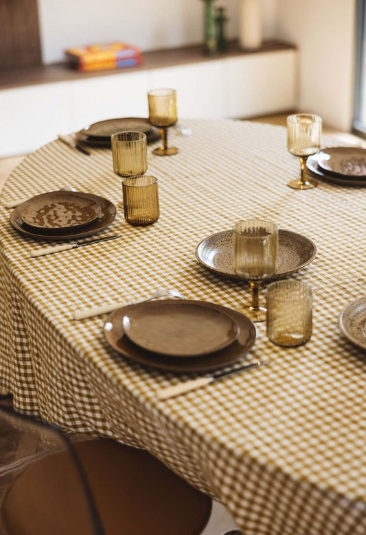Nappe lin vichy curry