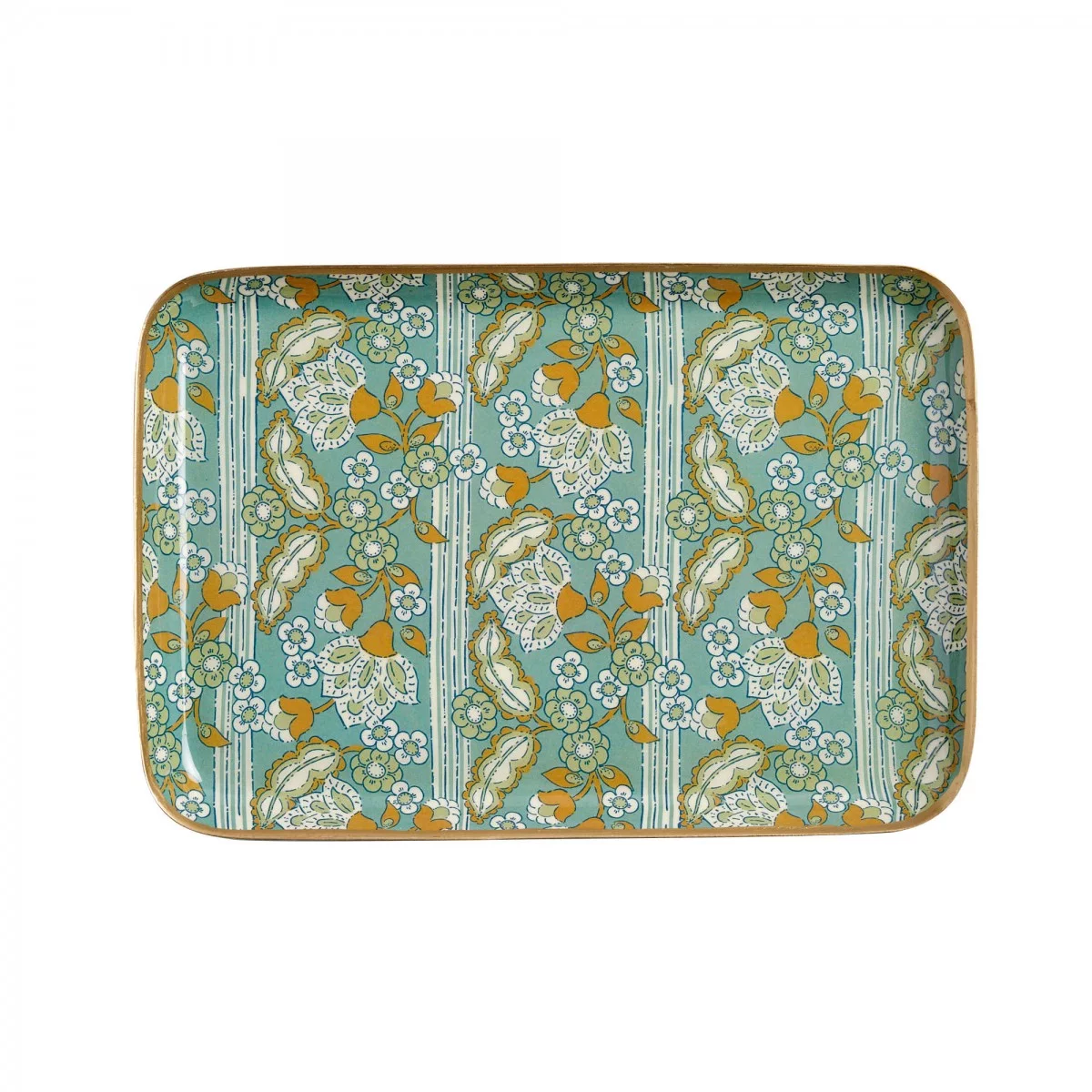 Plateau fleurs azur M