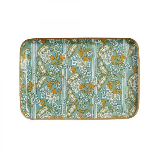 Plateau fleurs azur M
