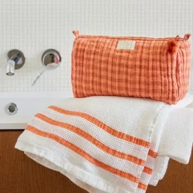 Trousse à vichy rose