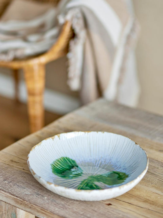 Plat saladier dégradé bleu vert