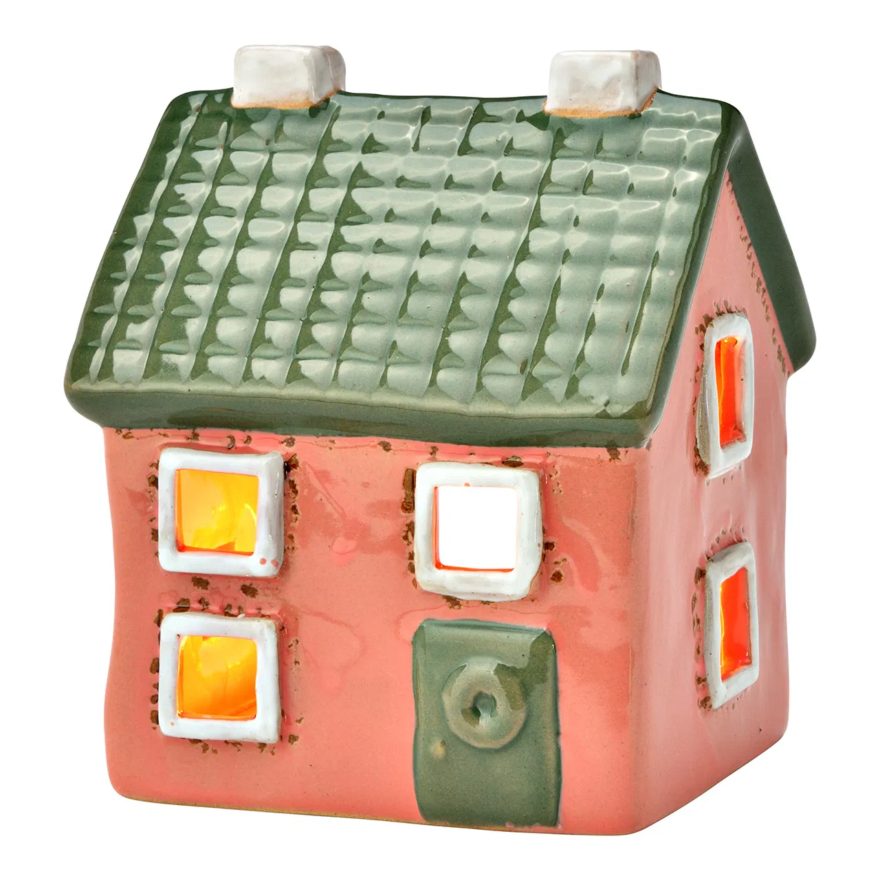 Maison photophore rose