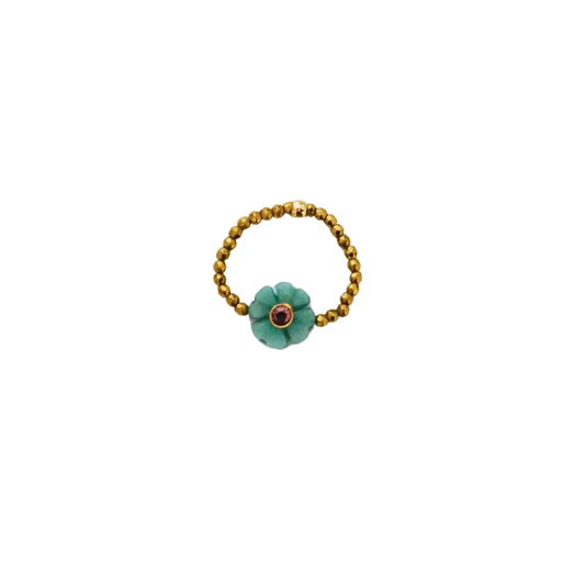 Bague fleur Amazonite