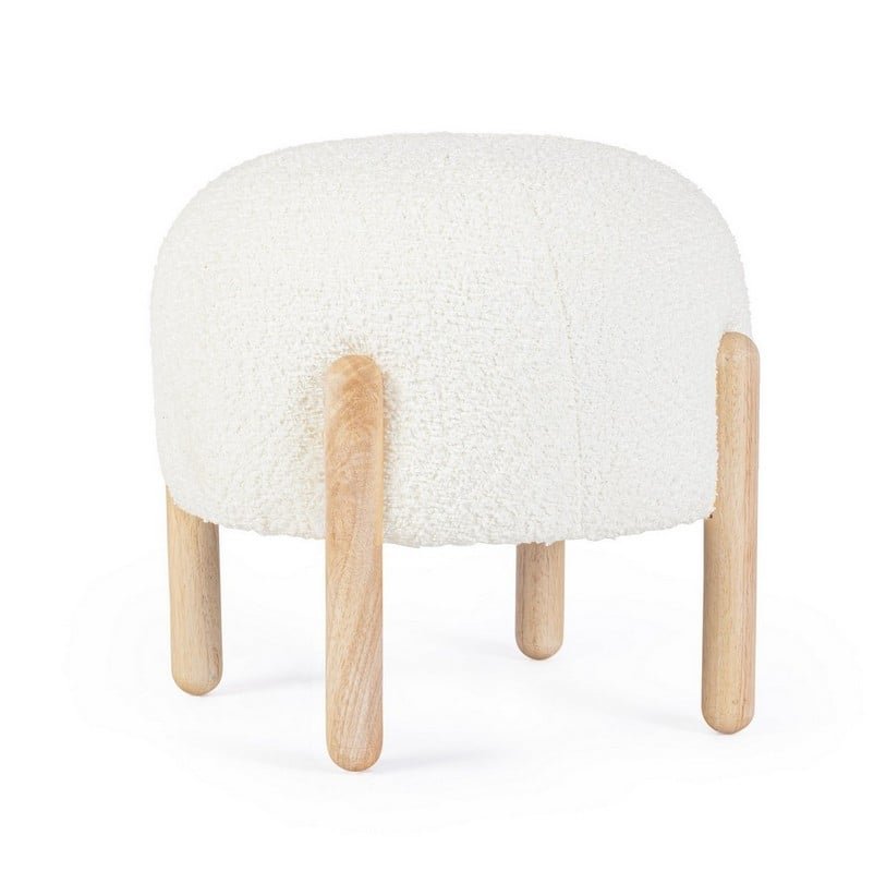 Pouf boule blanc