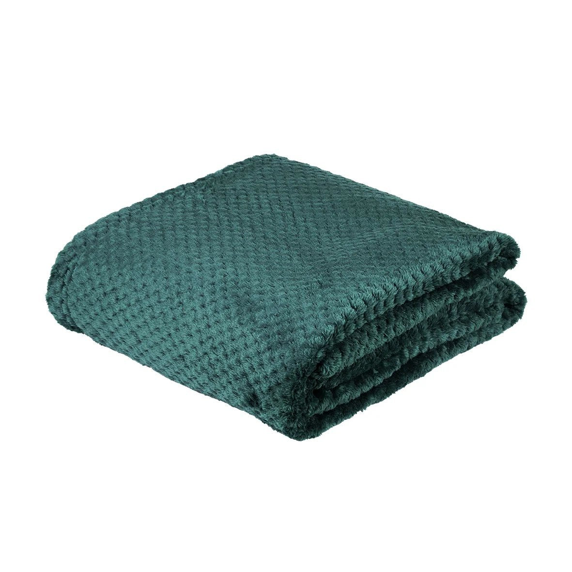 Plaid moelleux bleu pétrole