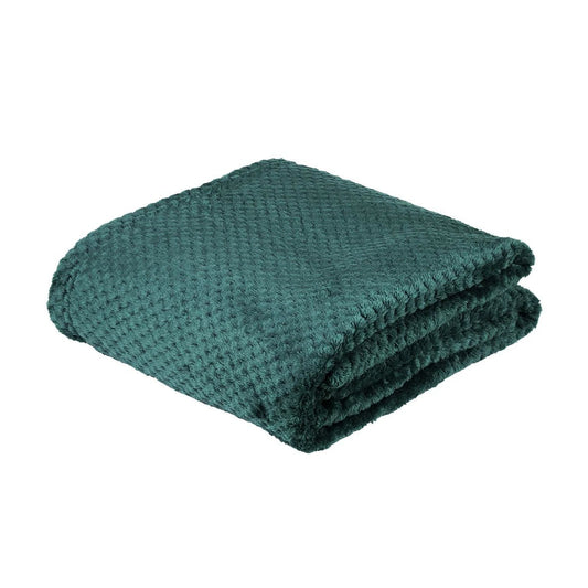 Plaid moelleux bleu pétrole