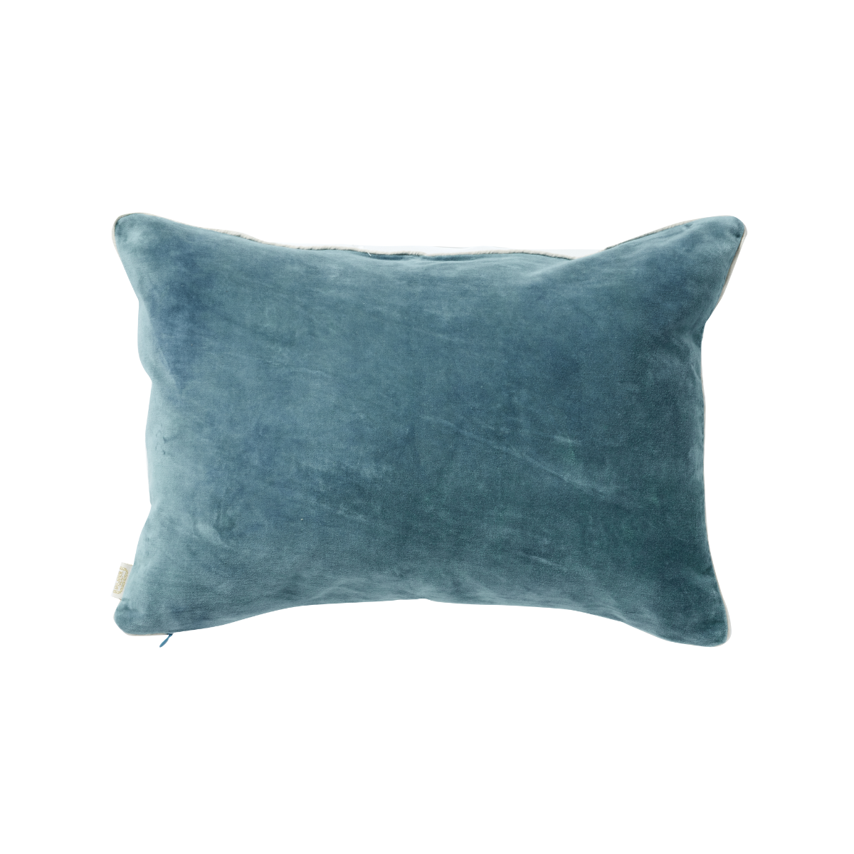 Coussin à fleurs bleu