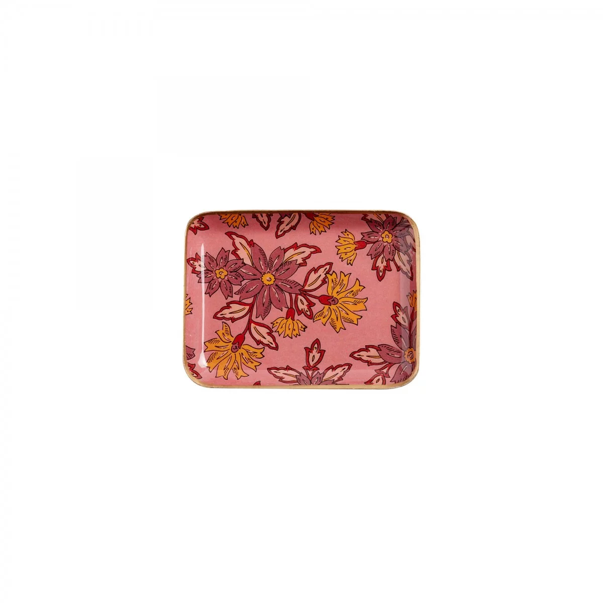 Plateau fleurs bois de rose S