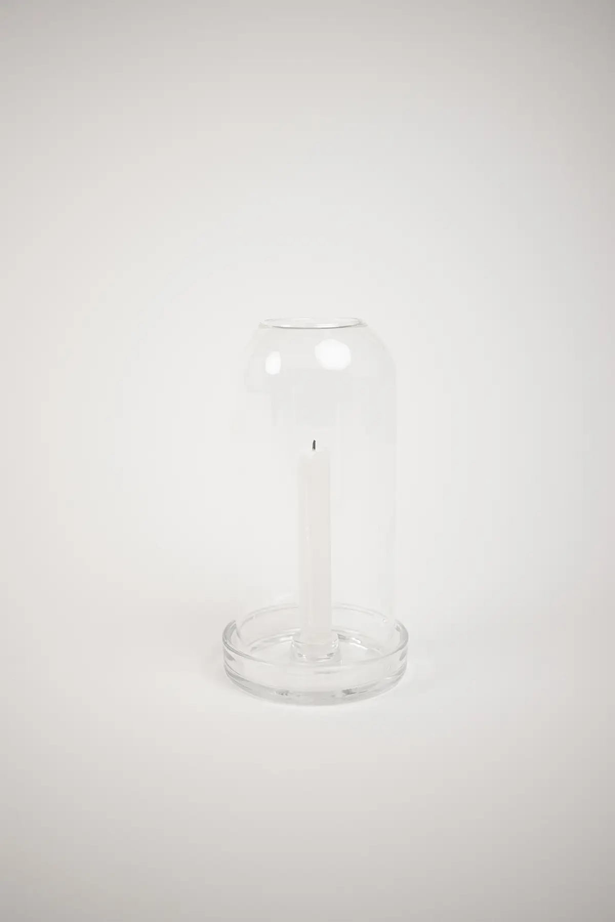 Bougeoir cloche en verre