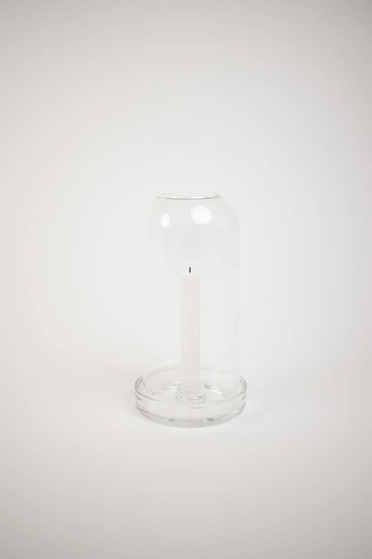 Bougeoir cloche en verre
