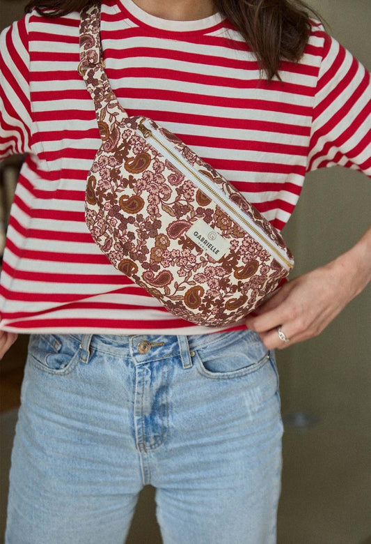 Sac banane arabesque bordeaux