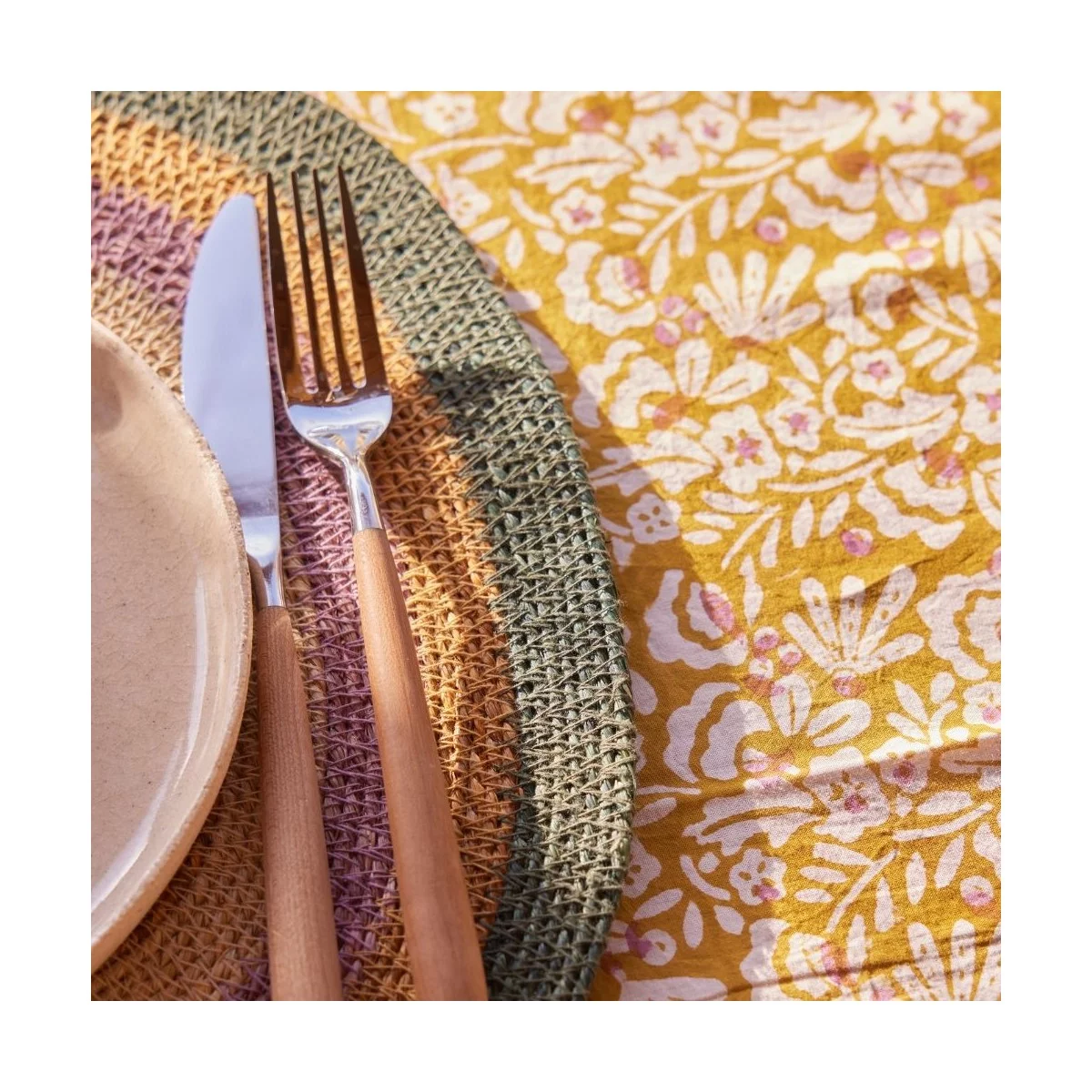 Set de Table vert / mauve