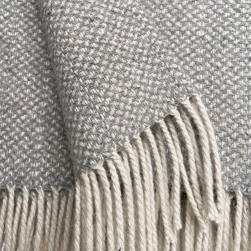 Plaid laine gris