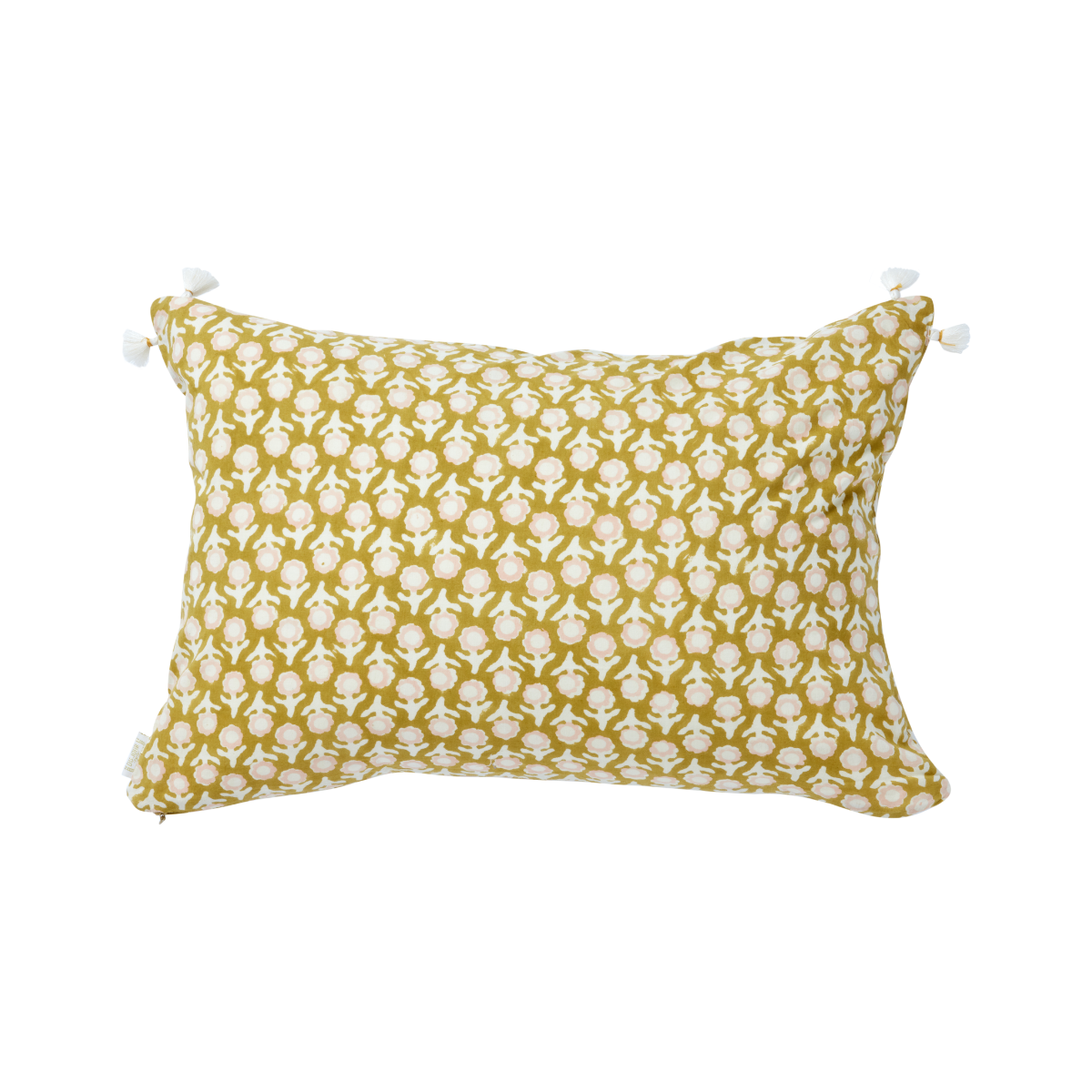 Coussin à motifs curry