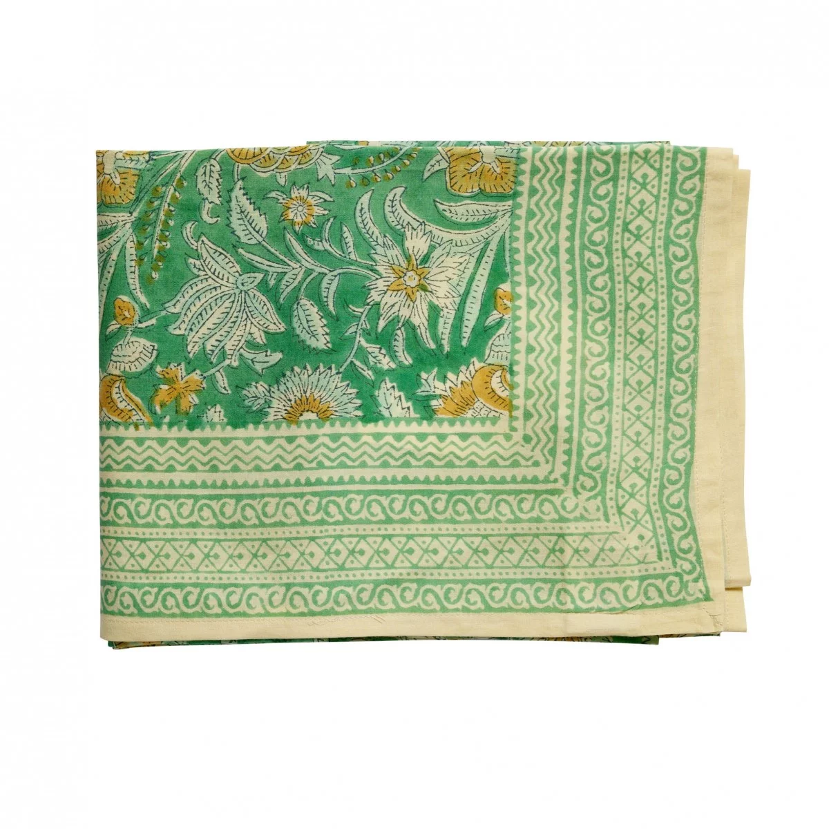 Nappe à fleurs vert