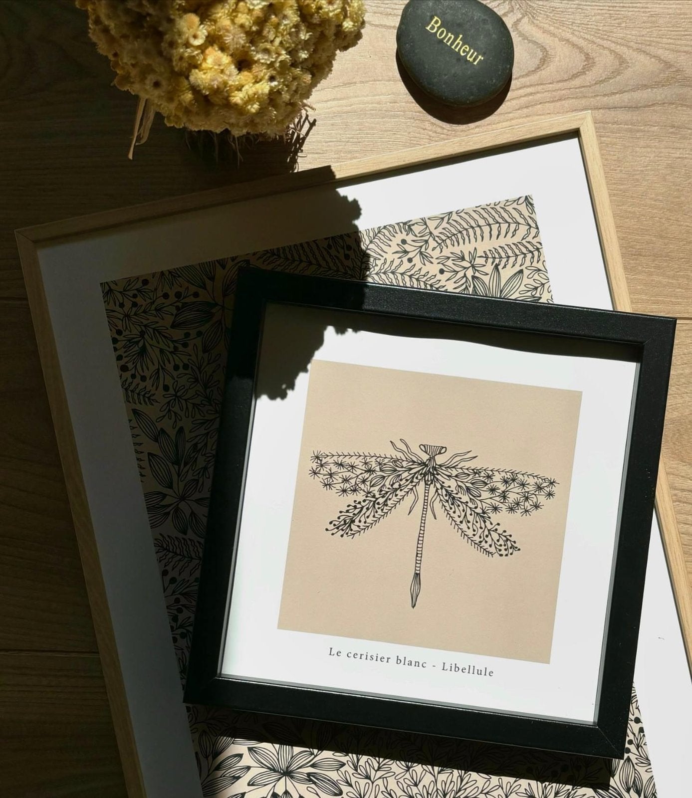 Cadre libellule coffret