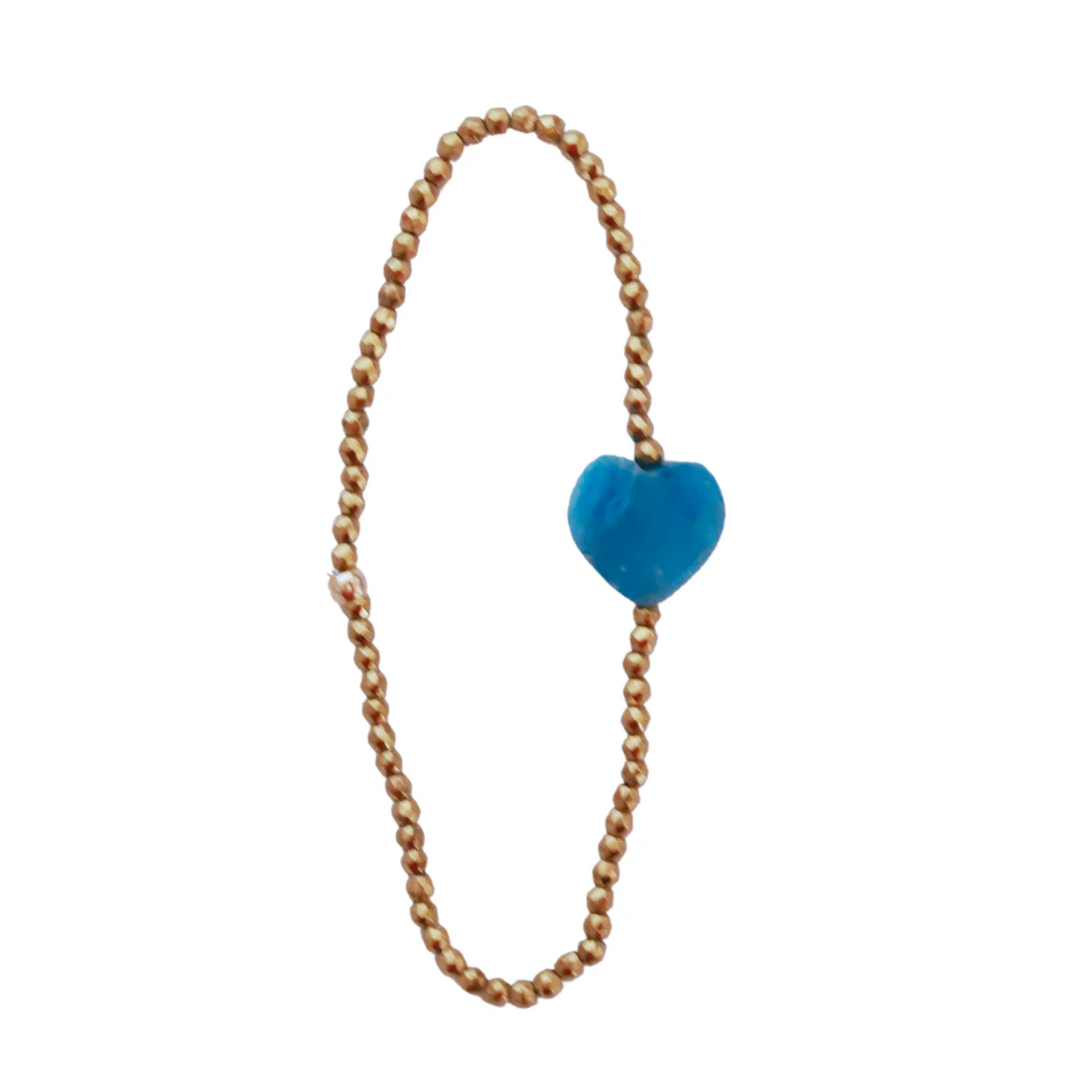 Bracelet coeur Apatite bleu