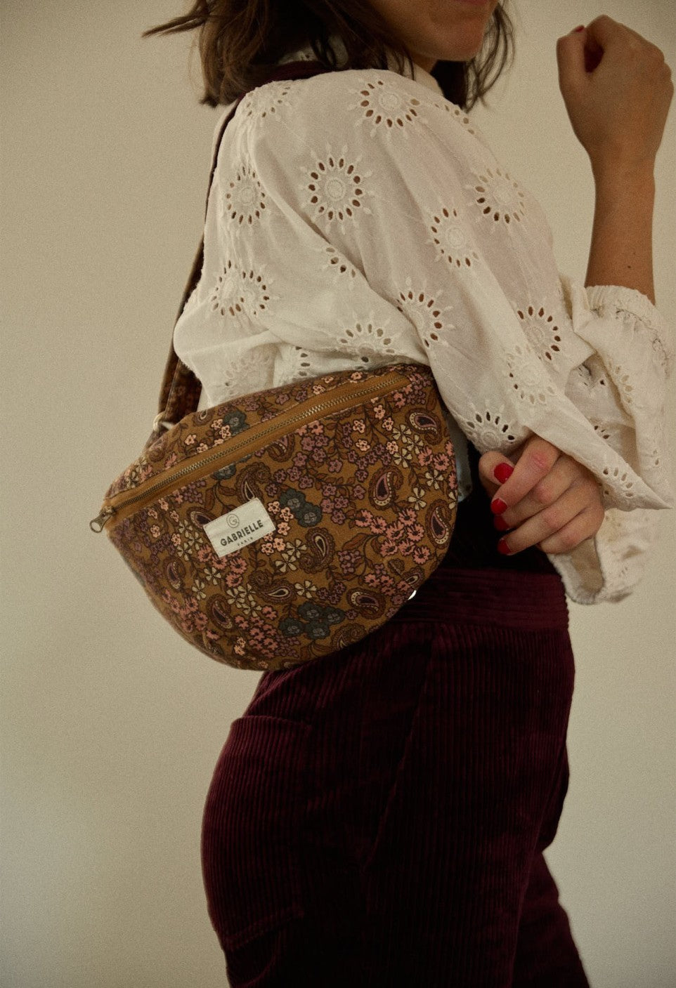 Sac banane arabesque tabac