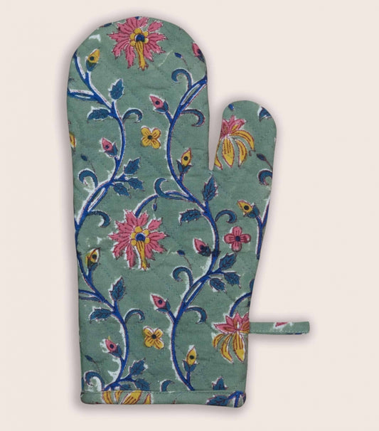 Gant de cuisine à fleurs 2