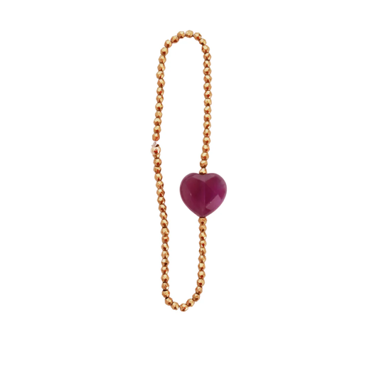 Bracelet coeur Améthyste