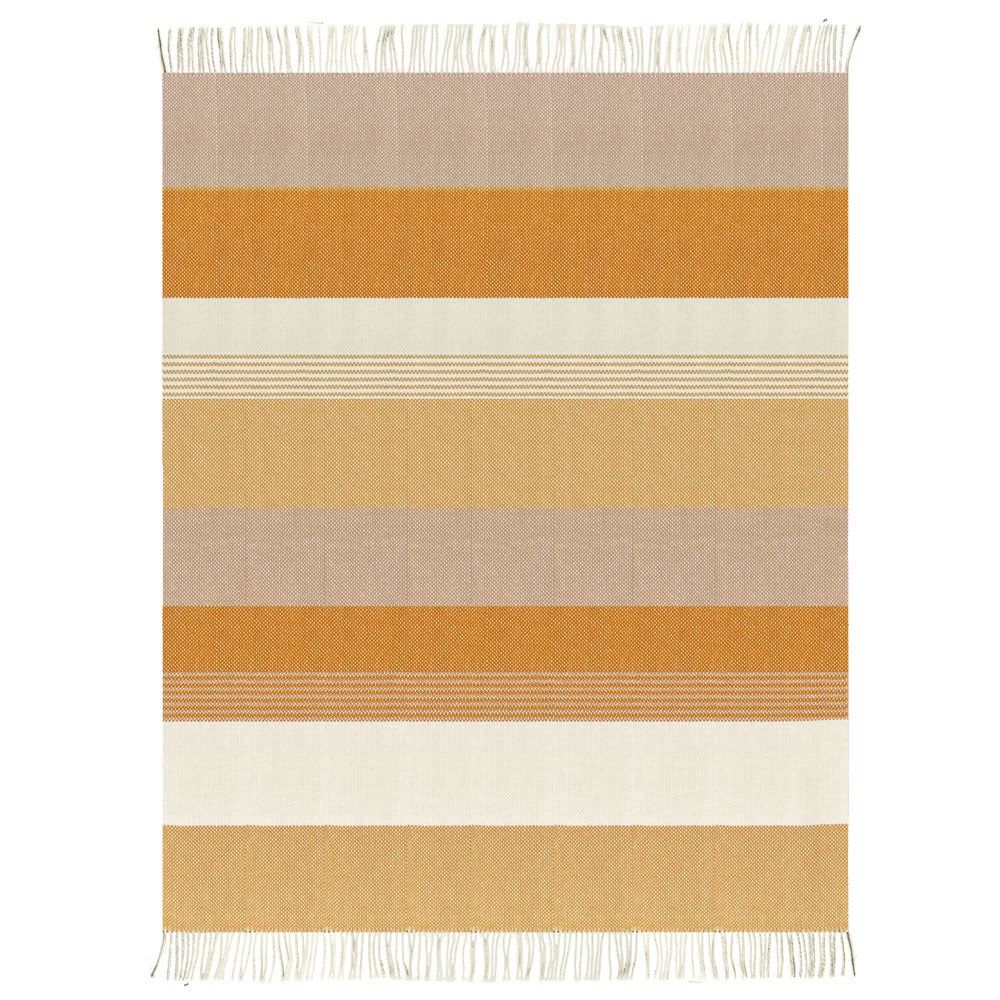 Plaid en laine ocre