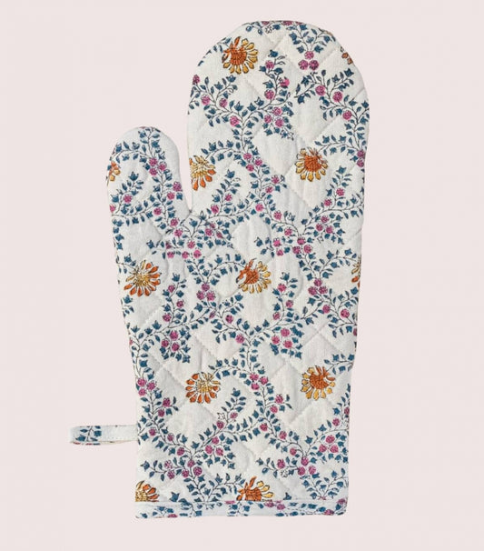Gant de cuisine à fleurs 1