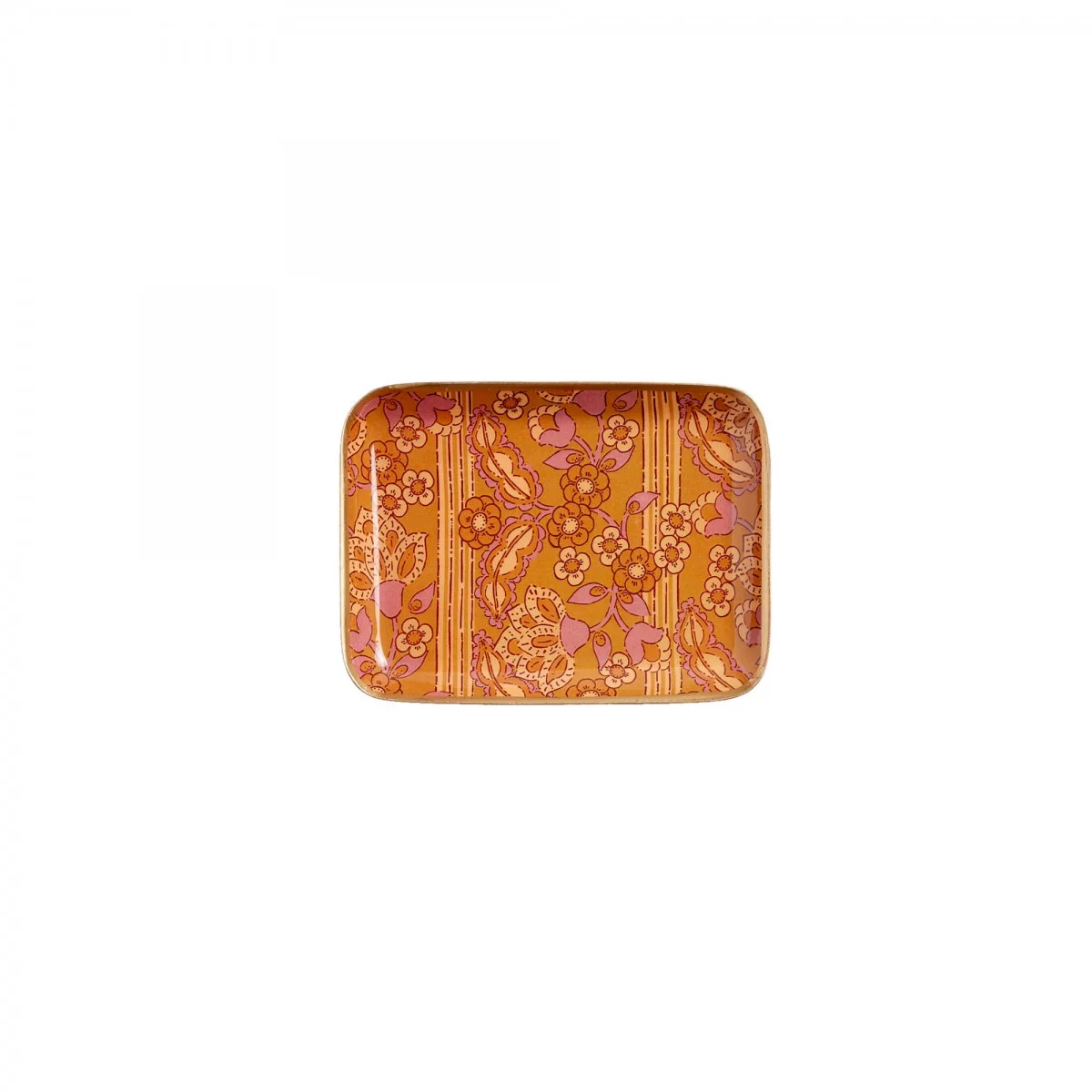 Plateau fleurs orange S
