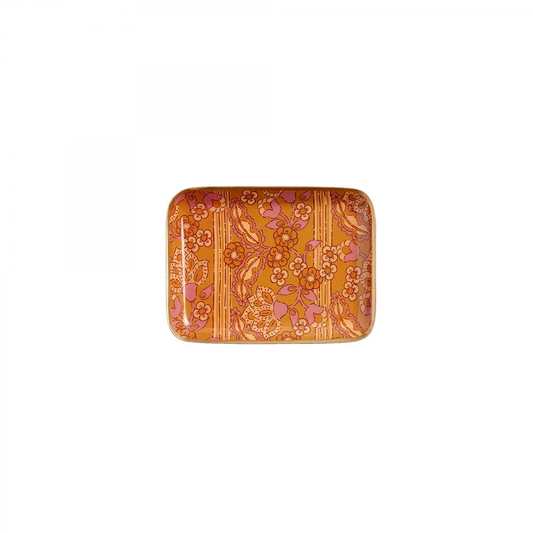 Plateau fleurs orange S