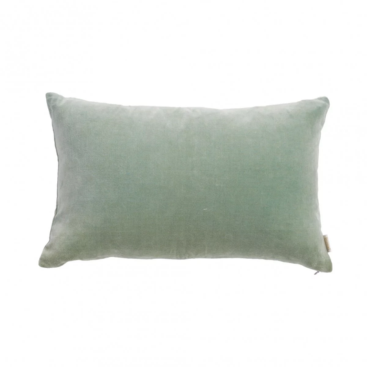 Coussin velours céladon