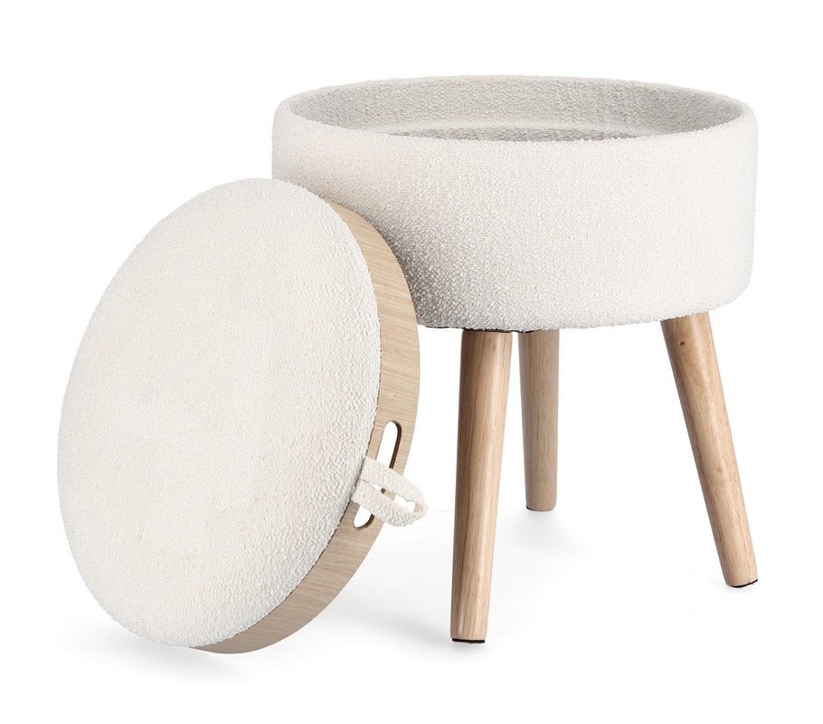 Tabouret réversible blanc