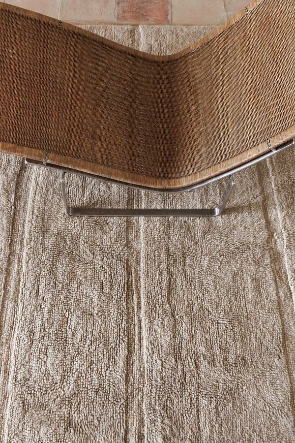 Tapis taupe 100% laine - plusieurs tailles