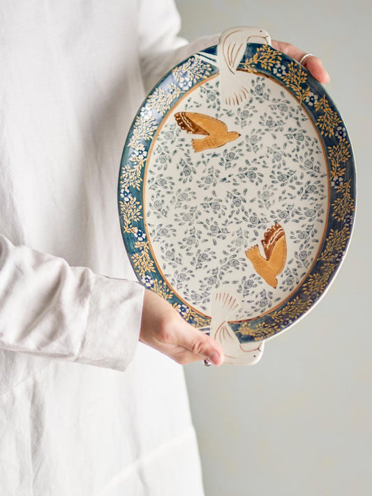 Plat de service oiseaux