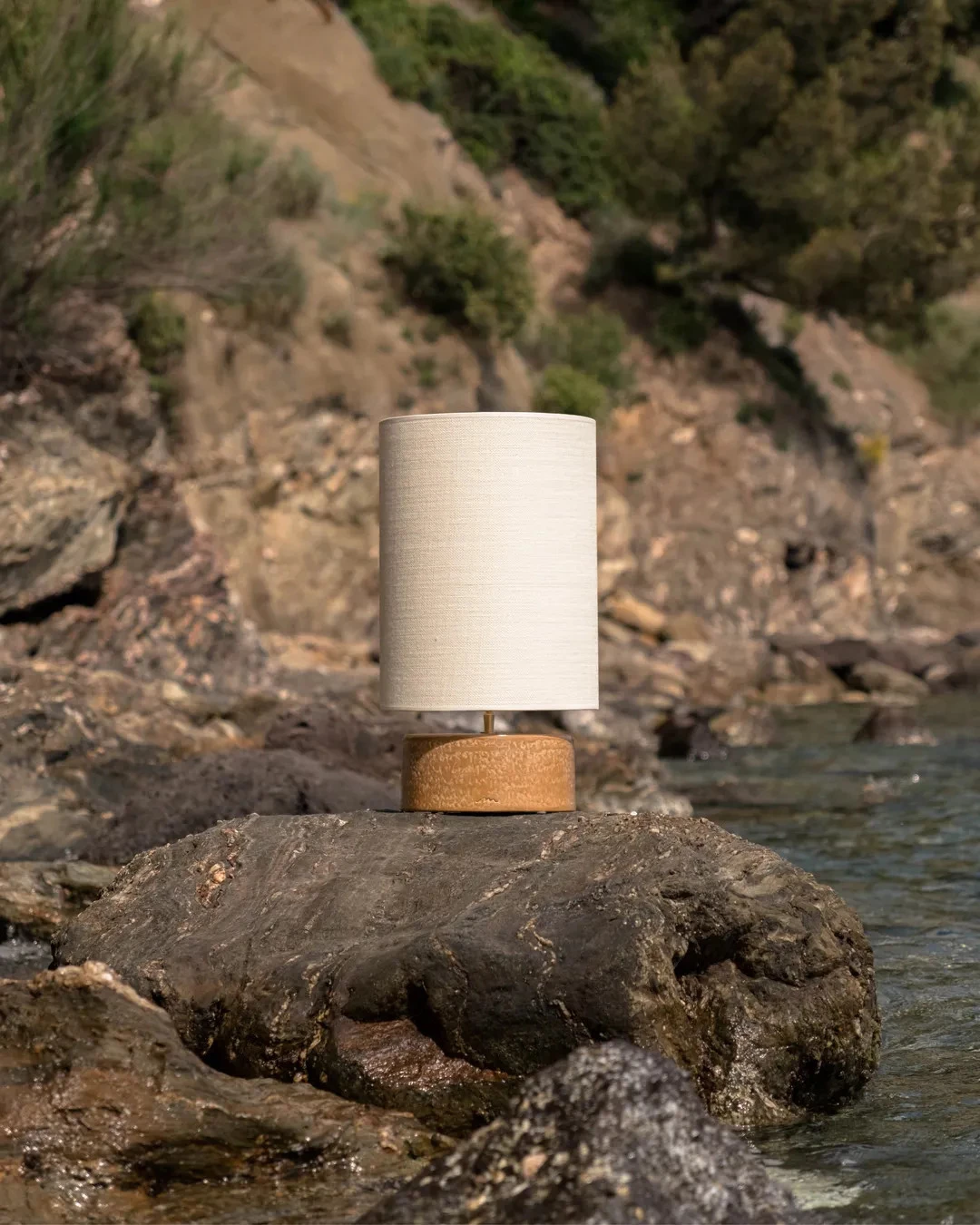 Lampe cylindre ambre