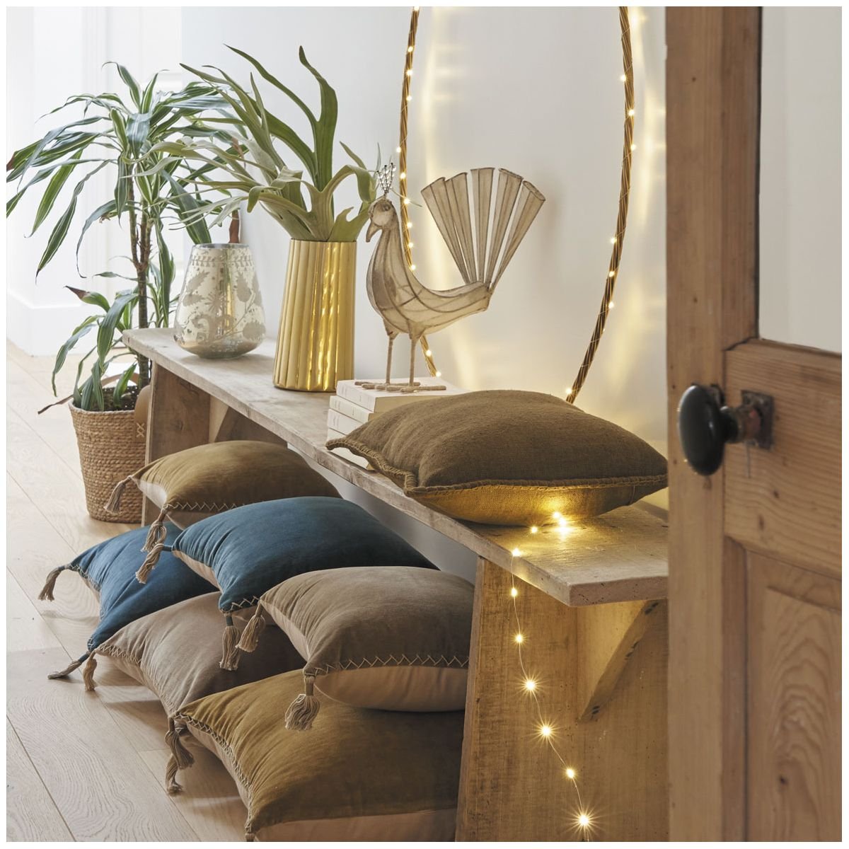 Coussin velours bronze - plusieurs tailles