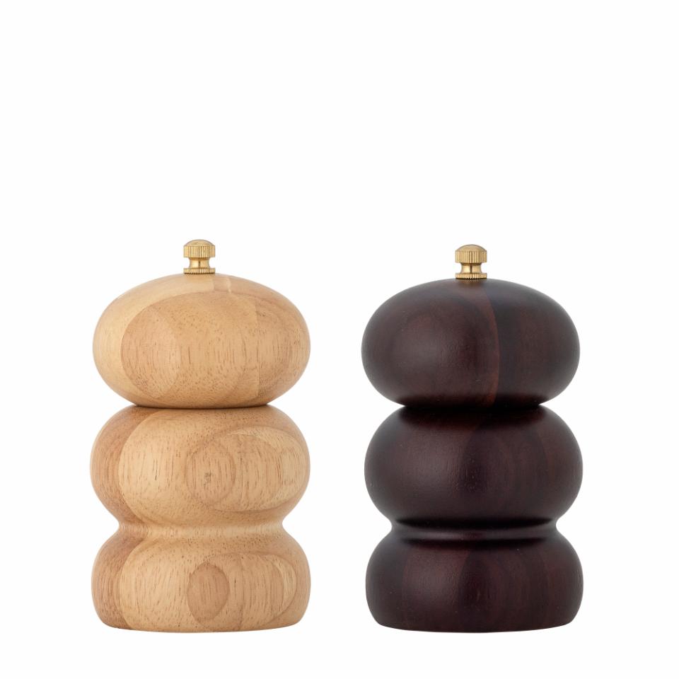 Lot de 2 moulins à poivre & sel en bois