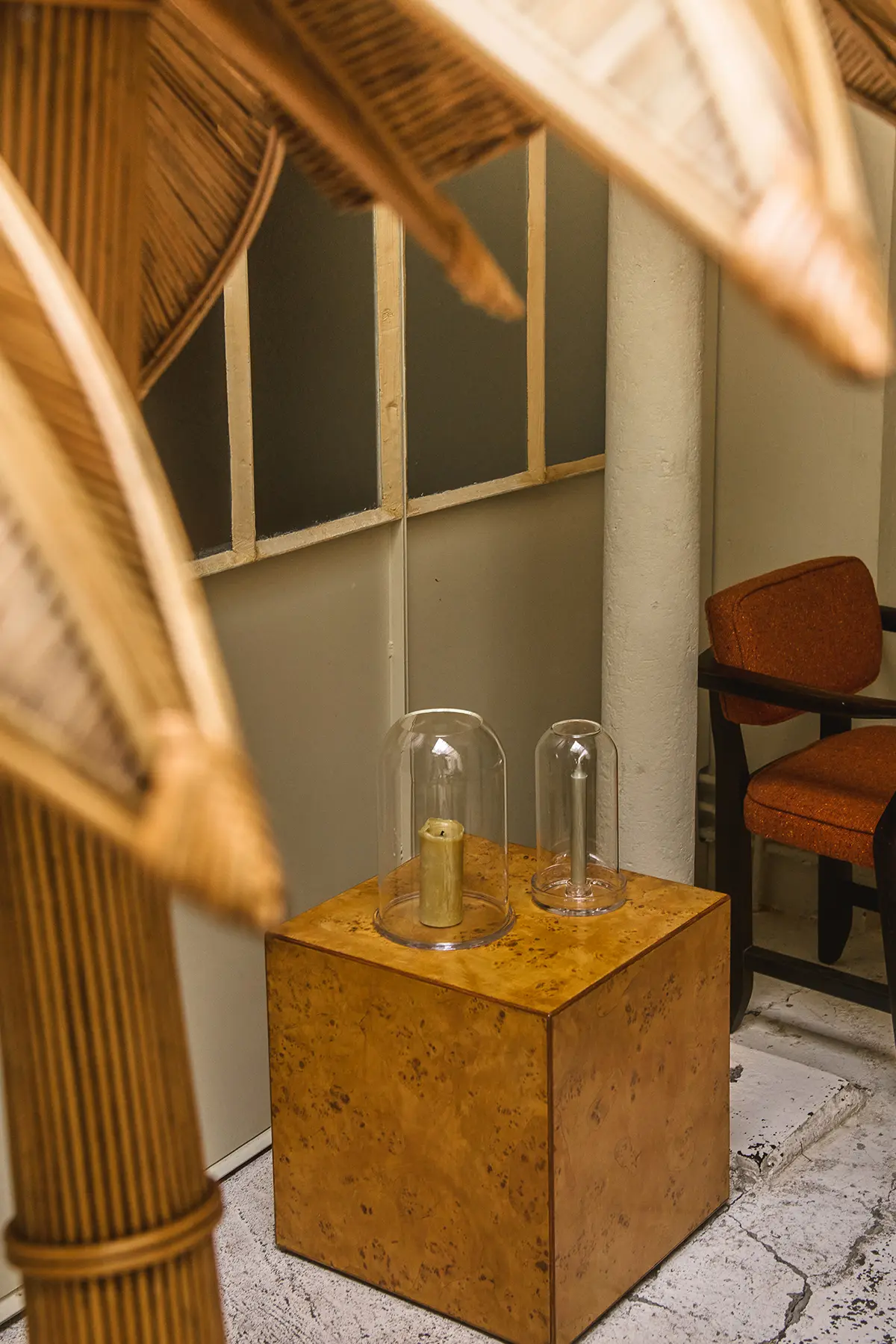 Bougeoir cloche en verre