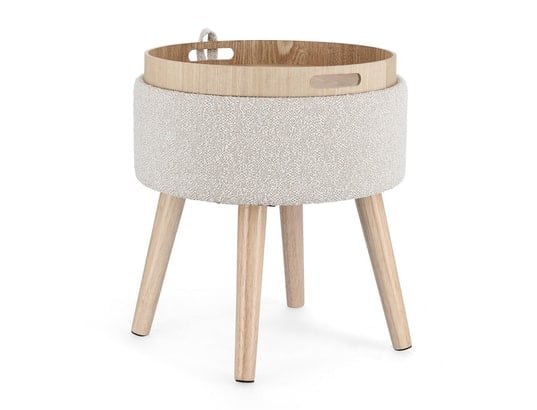 Tabouret réversible gris beige