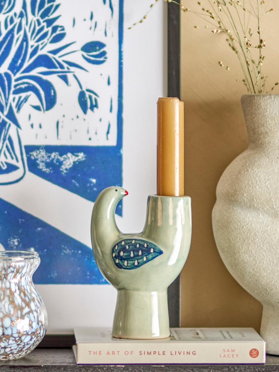 Bougeoir oiseau bleu