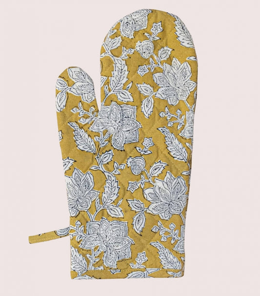 Gant de cuisine à fleurs 3